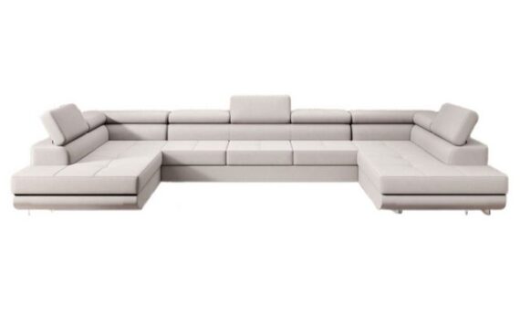 Luxusbetten24 Schlafsofa Designer Sofa Positano, mit Stauraum und Schlaffunktion