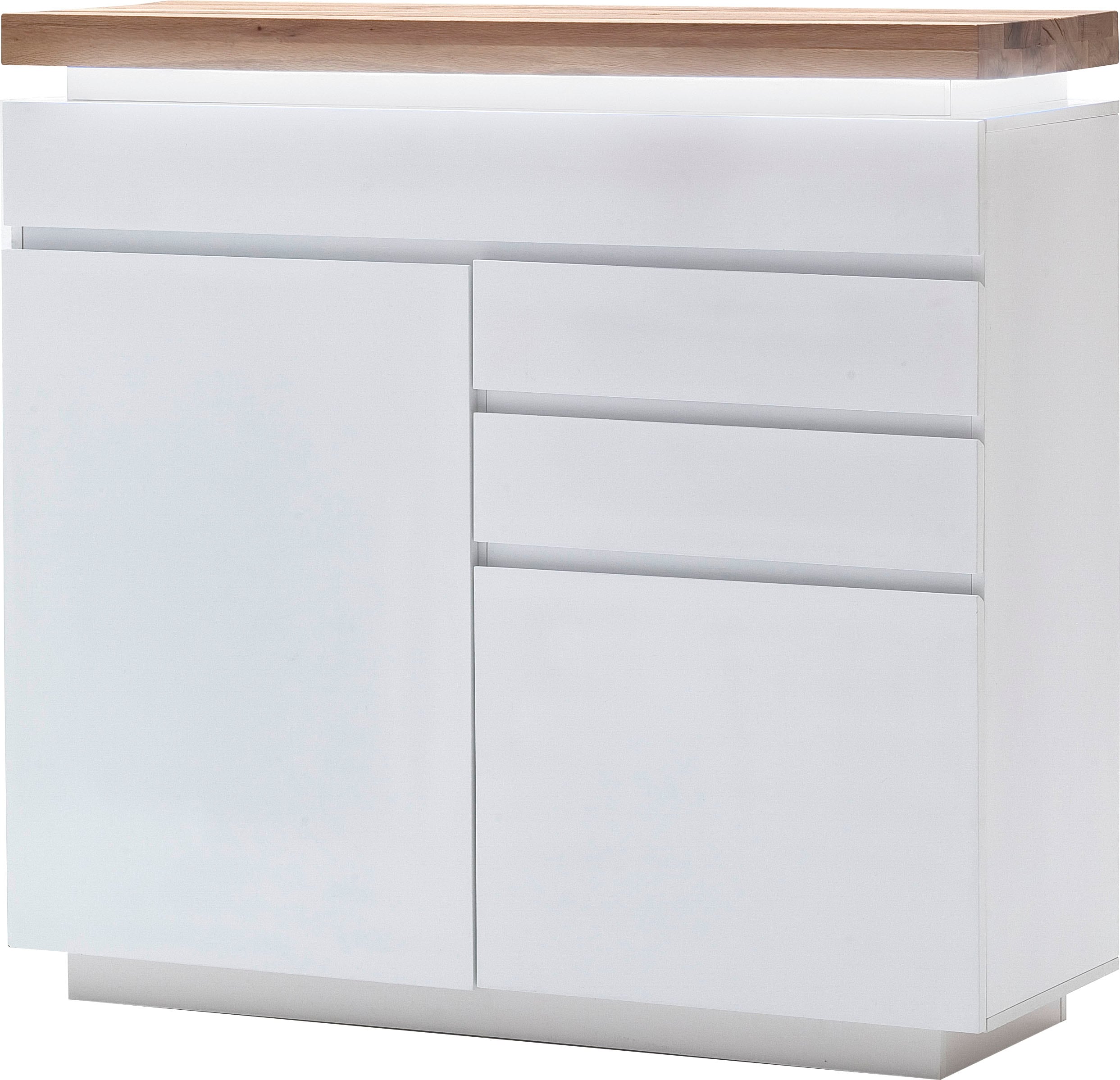 MCA furniture Sideboard „Romina“, mit LED Beleuchtung weiß dimmbar, inkl. Fernbedienung