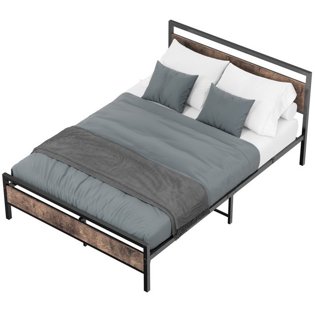 MODFU Metallbett Jugendbett (mit Lattenrost, Bettrahmen Gästebett Jugendbett, 140×200 cm), ohne Matratze