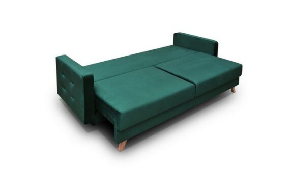 MOEBLO Schlafsofa CARLA, Kippsofa Sofa Klappsofa Couchgarnitur Couch Sofagarnitur Schlafcouch 3 Sitzer Gästebett, mit Schlaffunktion und Bettkasten