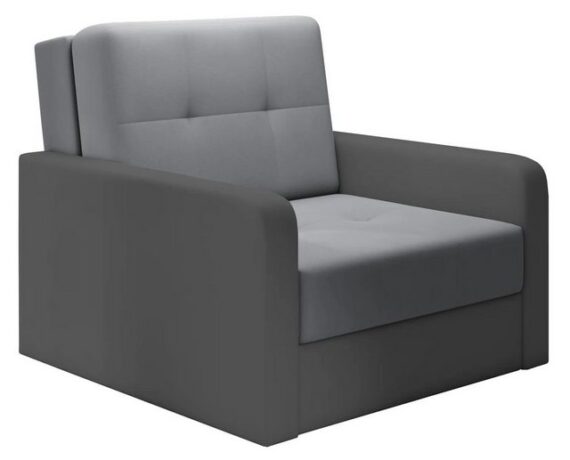 MOEBLO Schlafsofa ERIK I, Kleines Sofa Sessel in Bett Convertible Wohnzimmer Teenagerzimmer Stoff 1 Platz, mit Schlaffunktion, - (BxHxT): 104x91x104 cm