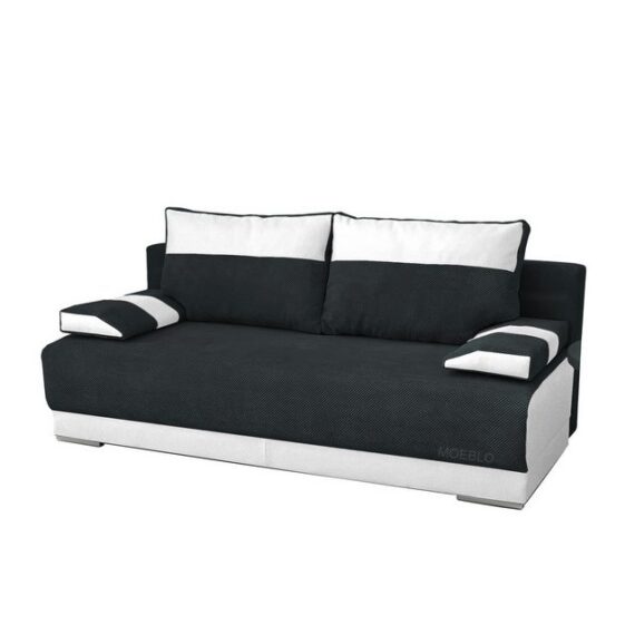 MOEBLO Schlafsofa NISA, Couch für Wohnzimmer, Sofagarnitur Polstersofa Wohnlandschaft, mit Schlaffunktion und Bettkasten, -(BxHxT):196X85X92 cm