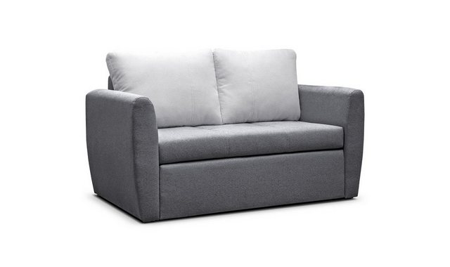 MOEBLO Schlafsofa SARA 120, Sofa Sessel Kindersofa Schlafsessel mit Bettfunktion Gästebett Klappsofa Mini Couch 2-Sitzer Sofagarnitur Jugendzimmer, mit Bettkasten und Schlaffunktion