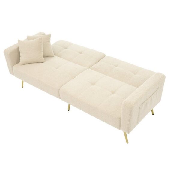 Merax Schlafsofa, mit Bettfunktion, Bettsofa, Klappsofa, Gästebett