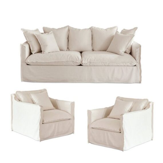 Mirabeau Sofa Sitzgruppe Tienen creme