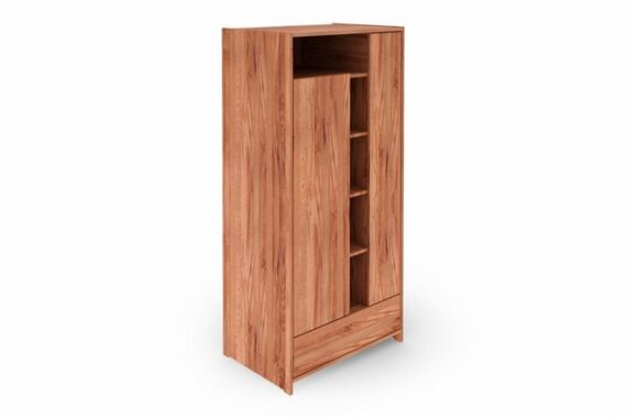 Natur24 Kleiderschrank Kleiderschrank Zigo Kernbuche massiv 90x60x190