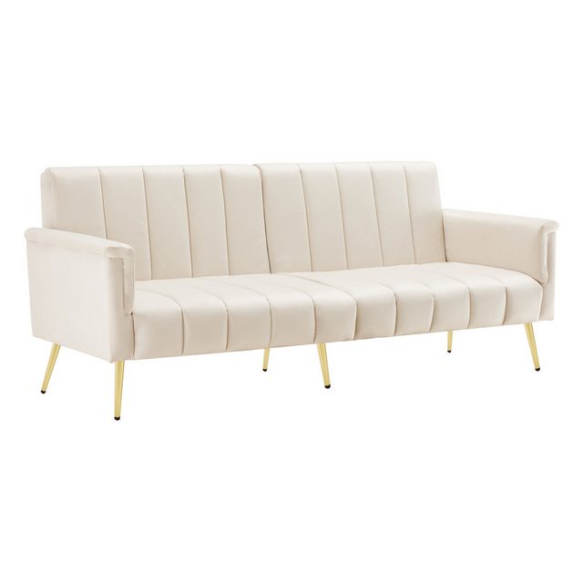 OKWISH Schlafsofa klappbares Schlafsofa,Funktionsbett,mit Hilfsfüßen, Multifunktionales Schlafsofa, mit verstellbarer Rückenlehne & Armlehnen, mit Relaxfunktion