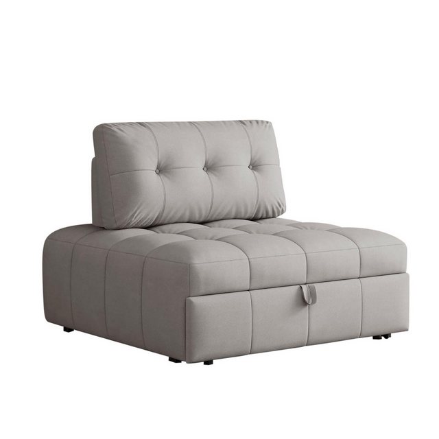 Oeryde Schlafsofa Schlafsessel mit Bettfunktion 2-in-1 Ausziehbares Schlafsofa, Grau