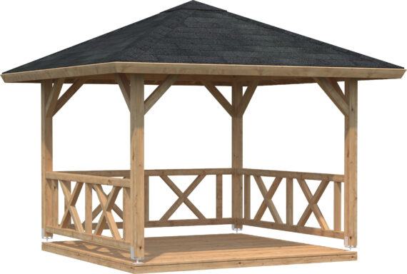 Palmako Holzpavillon "Betty", BxT: 368x368 cm, hellbraun