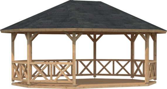 Palmako Holzpavillon "Betty", BxT: 615x551 cm, hellbraun