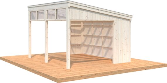 Palmako Holzpavillon "Nova", mit Oberlicht, BxT: 432x376 cm, naturbelassen