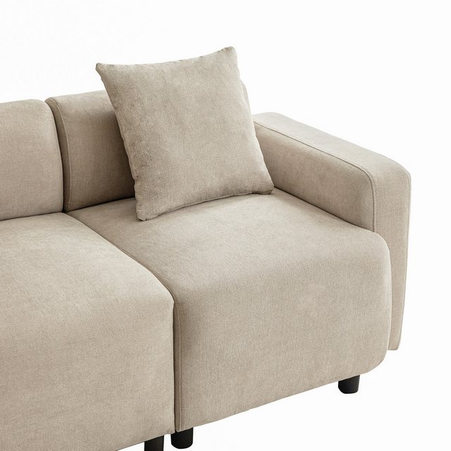 REDOM Sofa Polstermöbel, 3-Sitzer-Schlafsofa, Wohnzimmersofa, Ecksofa mit Dekokissen, Normales Sofa, modernes Design