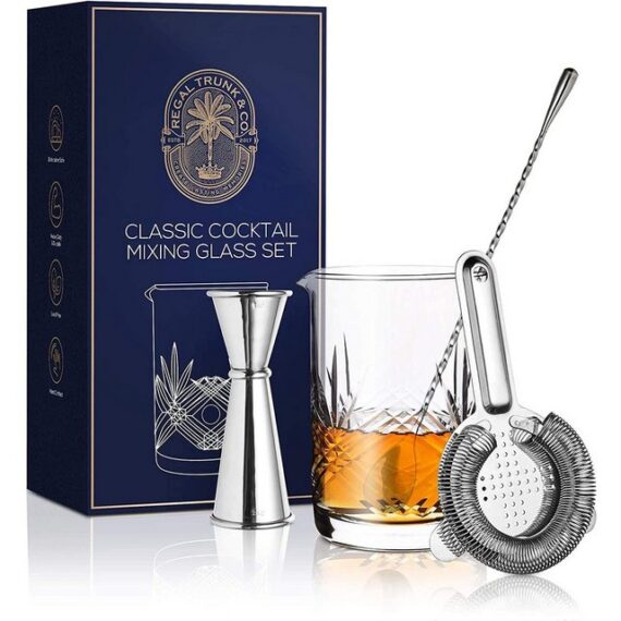 Regal Trunk & Co Cocktailglas SHELF TRUNK & CO. CLASSIC COCKTAIL STIRRING GLASS SET - SEAMLESS