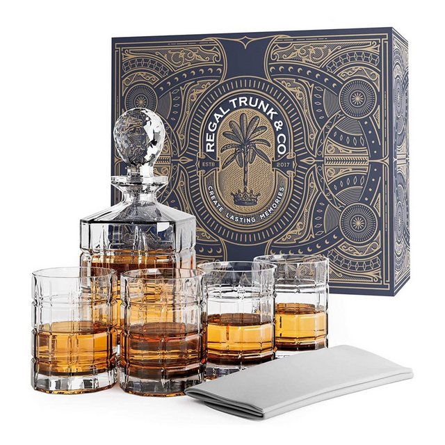 Regal Trunk & Co Whiskyglas Regal Trunk Co Whiskey Decanter Sets 4 Imperial Tumblers Whiskey