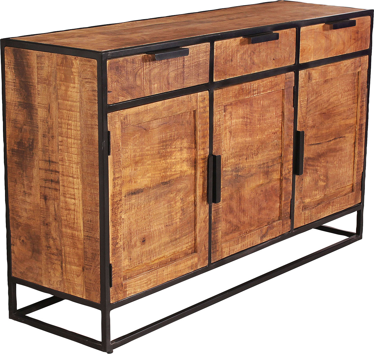 SIT Sideboard, Rahmen und Design-Gestell aus schwarzem Metall