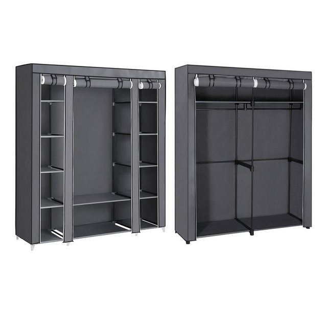 SONGMICS Kleiderschrank 2 Set, Stoffschrank Set, Kleiderschrank Set