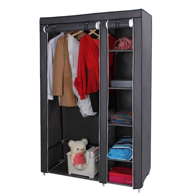 SONGMICS Kleiderschrank Faltschrank Campingschrank mit Kleiderstange, 110 x 175 x 45 cm