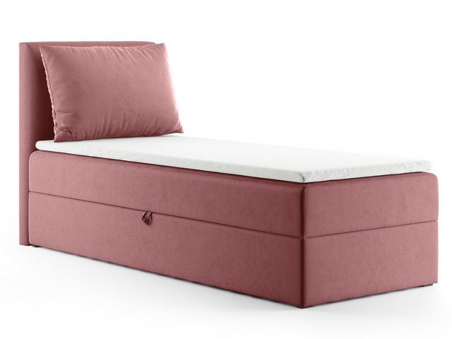 Sofnet Boxbett Egro Mini (mit Bettkasten, Bonell-Matratze und Topper), Einzelbett, Polsterbett mit Kissen, Boxspringbett, Kinderbett