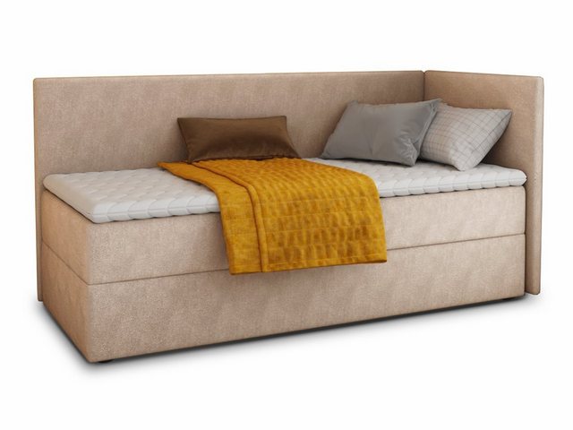 Sofnet Boxbett Flame (mit Bettkasten, Bonell-Matratze und Topper), Einzelbett, Polsterbett, Boxspringbett, Kinderbett, Jugendbett