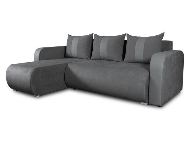 Sofnet Ecksofa Rino, mit Schlaffunktion und Bettkasten, L-Form Couch, Schlafsofa, Ottomane Universal