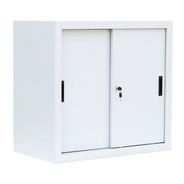 Steelboxx Schiebetürenschrank Lüllmann® Schiebetürenschrank, 2 OH, 750 x 800 x 450 mm (1-St) Komplett verschweißt und montiert – keine Montage erforderlich