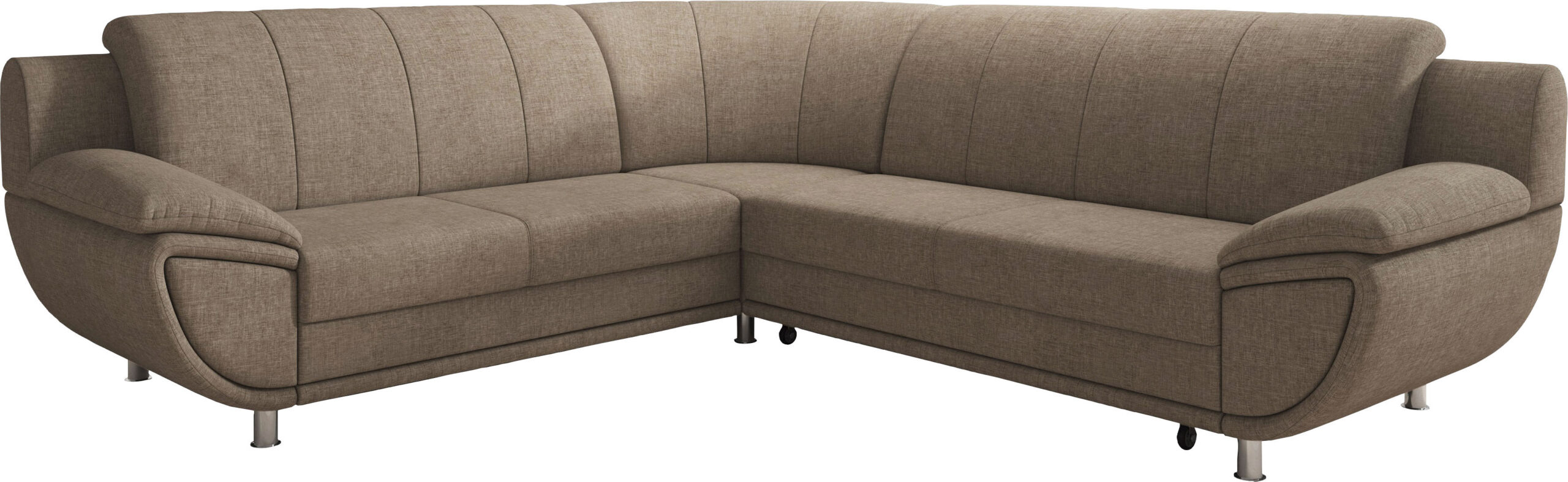 TRENDMANUFAKTUR Ecksofa „Rondo II, L-Form“, wahlweise mit Federkern, wahlweise mit Bettfunktion