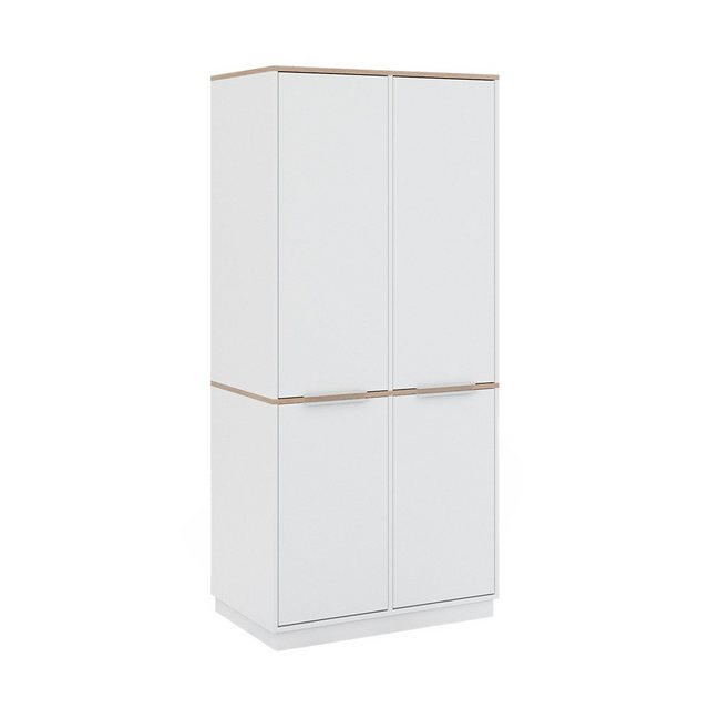 Vicco Aktenschrank Betti, Weiß/Sonoma, 82 x 179 cm mit 6 Regale