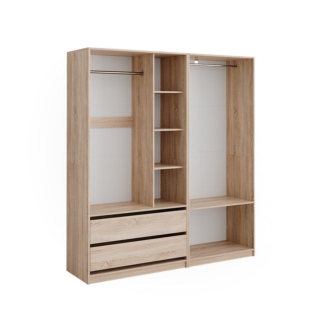 Vicco Kleiderschrank Elmo, Sonoma, 100 x 200 cm 2er Set