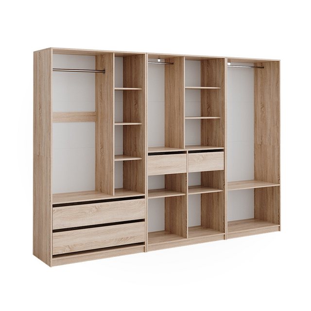 Vicco Kleiderschrank Elmo, Sonoma, 100 x 200 cm 3er Set