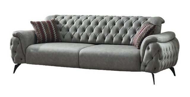 Villa Möbel Sofa Luis, 1 Stk. 2-Sitzer, Hand Made Quality, pflegeleichter Mikrofasersamtstoff