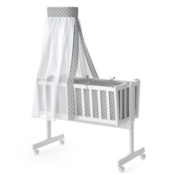 VitaliSpa® Babybett Noah, Weiß, 40x90 mit Kapuzenpulli