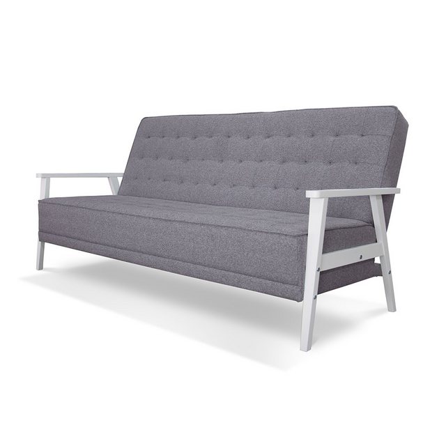 VitaliSpa® Schlafsofa Dion, Grau, 202 cm mit Klappfunktion, mit Klappfunktion