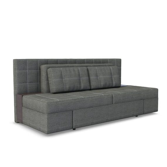 VitaliSpa® Schlafsofa, Grau, 235 cm, mit Bettkasten