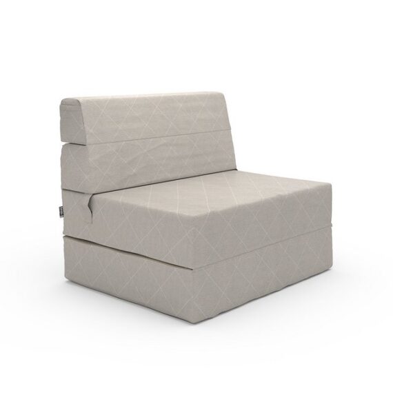 VitaliSpa® Schlafsofa Lima, Beige, 100 cm mit Schlaffunktion, faltbar