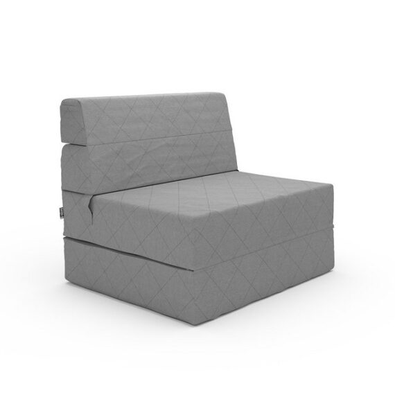 VitaliSpa® Schlafsofa Lima, Grau, 100 cm mit Schlaffunktion, faltbar