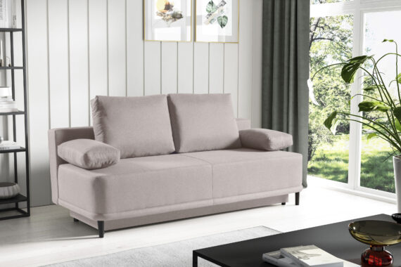 WERK2 Schlafsofa "Street", 2-Sitzer Sofa und Schlafcouch mit Federkern & Bettkasten