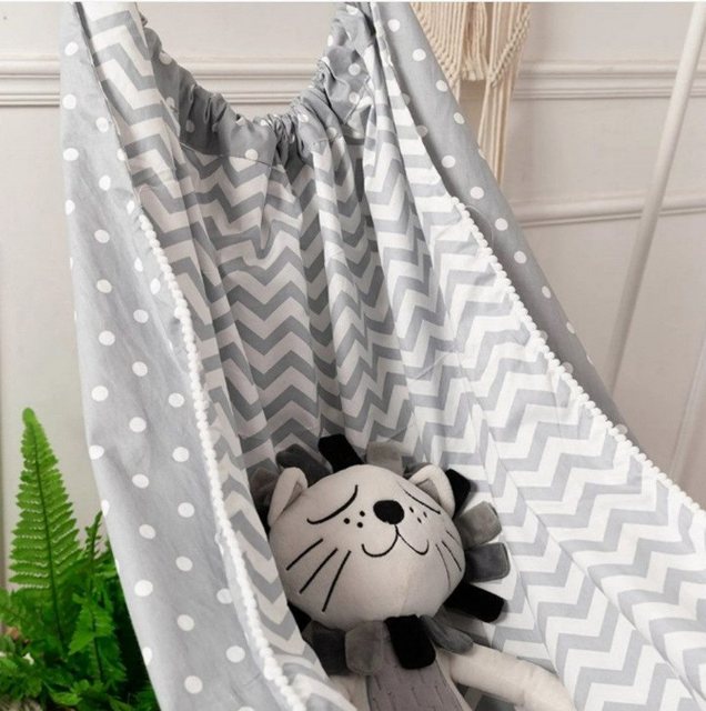 Welikera Babybett Baby Hängematte für Kinderbett, Babywiege, Babyhängematte Hängekorb, Babyschaukel, Grau