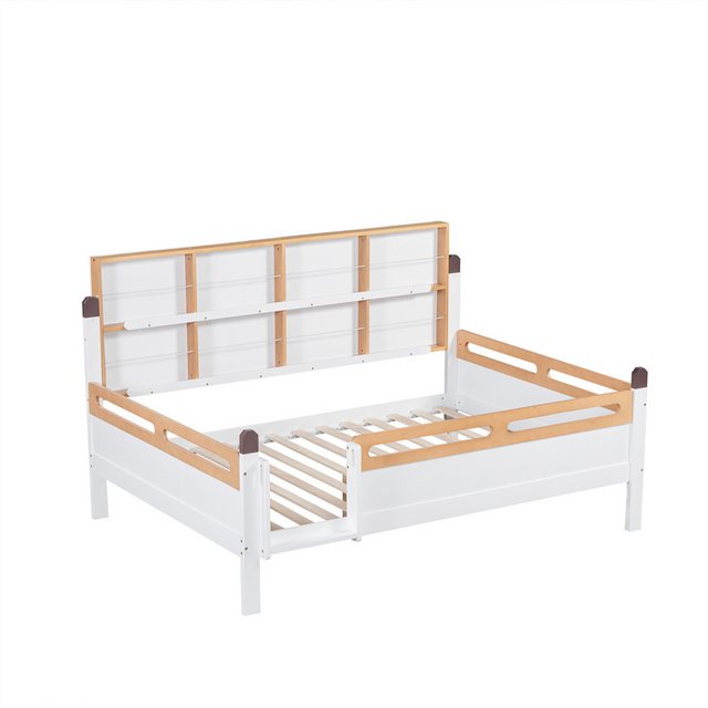 XDeer Kinderbett Kinderbett, Tagesbett, Doppelbett, Mit Fallschutz und Gitter