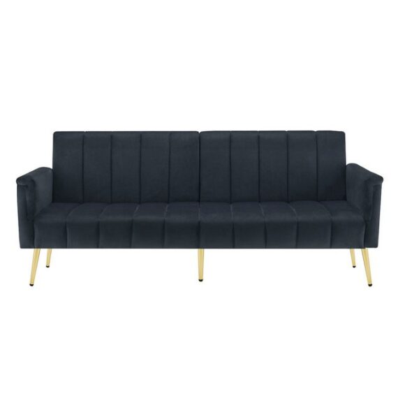 XDeer Schlafsofa Schlafsofa mit Hilfsfüßen Schlaffunktion klappbares Sofa, Samtstoff für Wohnzimmer Schlafzimmer Heimkino Gästezimmer