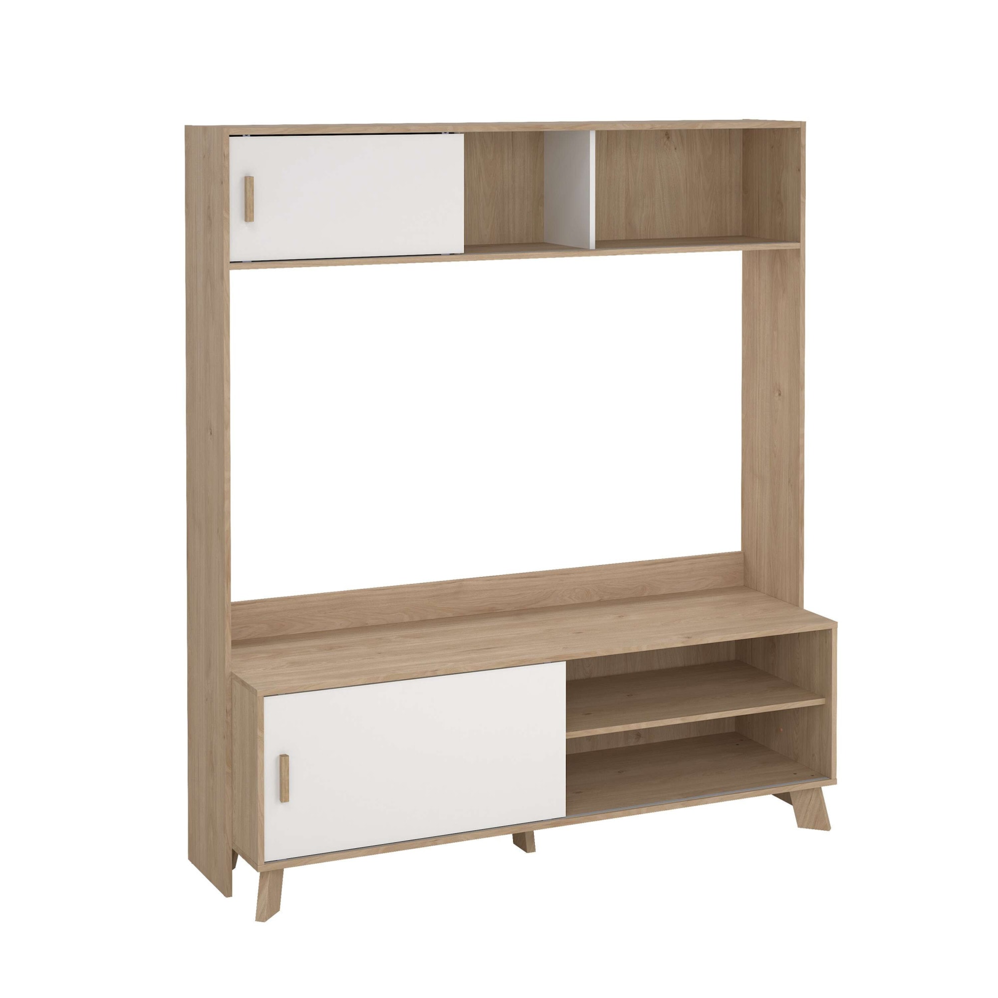 andas TV-Schrank „Ikast TV-Möbel, TV-Wand, Wohnwand, TV-Regal, TV-Element“, 2 Schiebetüren, Breite 159 cm, Höhe 181 cm