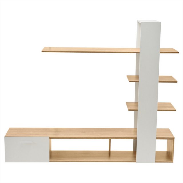 autolock TV-Schrank TV Wohnwand Set,Wandschrank,TV-Schrank,Wohnzimmermöbel-Set 180 x 33,5 x 151,5 cm,modernes Eichenweiß TV Board,Lowboard