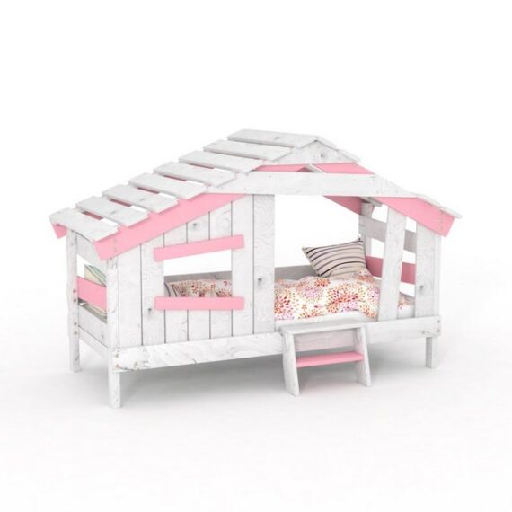 bibex Kinderbett APART CHALET Kinderbett, Jugendbett, Spielbett, zart-rosa