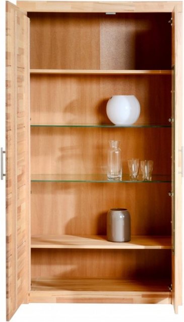 bv-vertrieb Glasvitrine Wohnzimmerschrank Kernbuche Vitrine Glasvitrine – (1423)