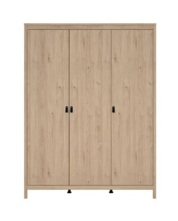 ebuy24 Kleiderschrank Madrid Kleiderschrank 199x150x59cm, 3 Türen Eichen