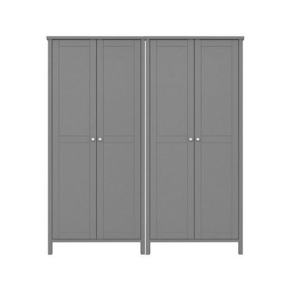 ebuy24 Kleiderschrank Troms⌀ Kleiderschrank 4 Türen grau.