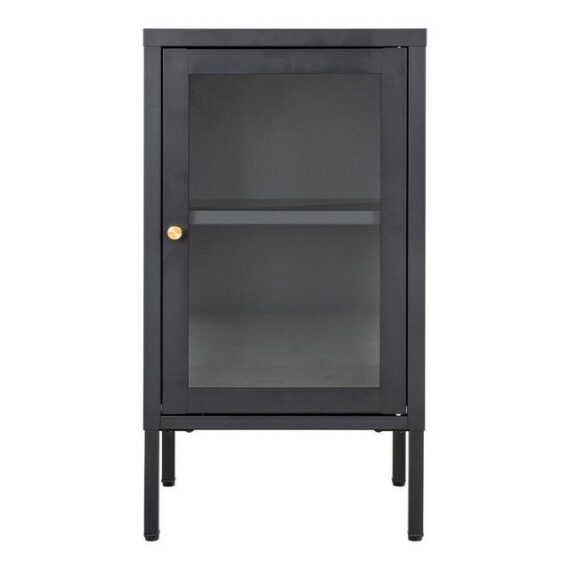 ebuy24 Vitrine Dalby Vitrinenschrank 1 Glastür schwarz.