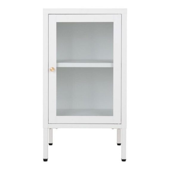 ebuy24 Vitrine Dalby Vitrinenschrank 1 Glastür weiß.