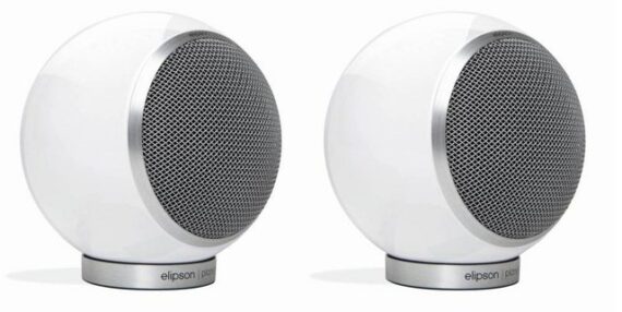 elipson Elipson Planet L 2.0 Stereo-Set Kompaktlautsprecher Weiß Hochglanz Regal-Lautsprecher (nicht zutreffend, 80 W, Kompaktlautsprecher, kugelform, 1 Paar)