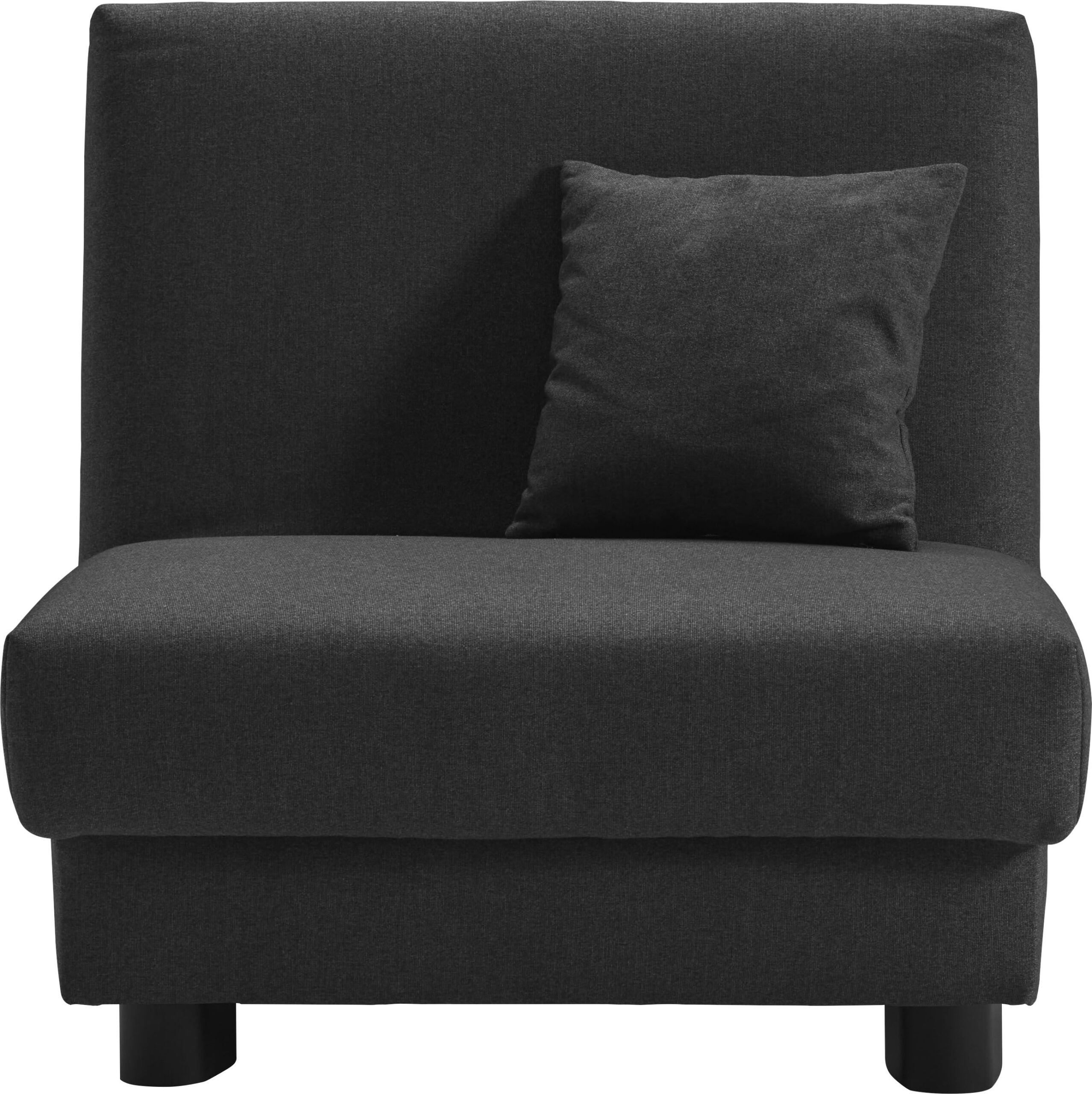 ell + ell Schlafsofa „Enny“, Liegefläche Breite 80 cm, Liegehöhe 45 cm, Füße schwarz, Rückenlehne