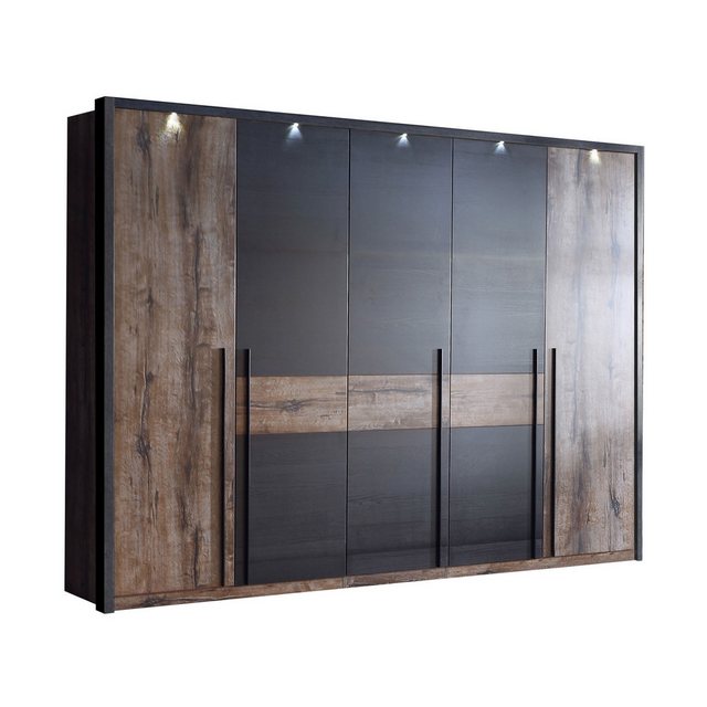 expendio Kleiderschrank Bellino 6 Schlammeiche / Schwarzeiche 216x220x63 cm